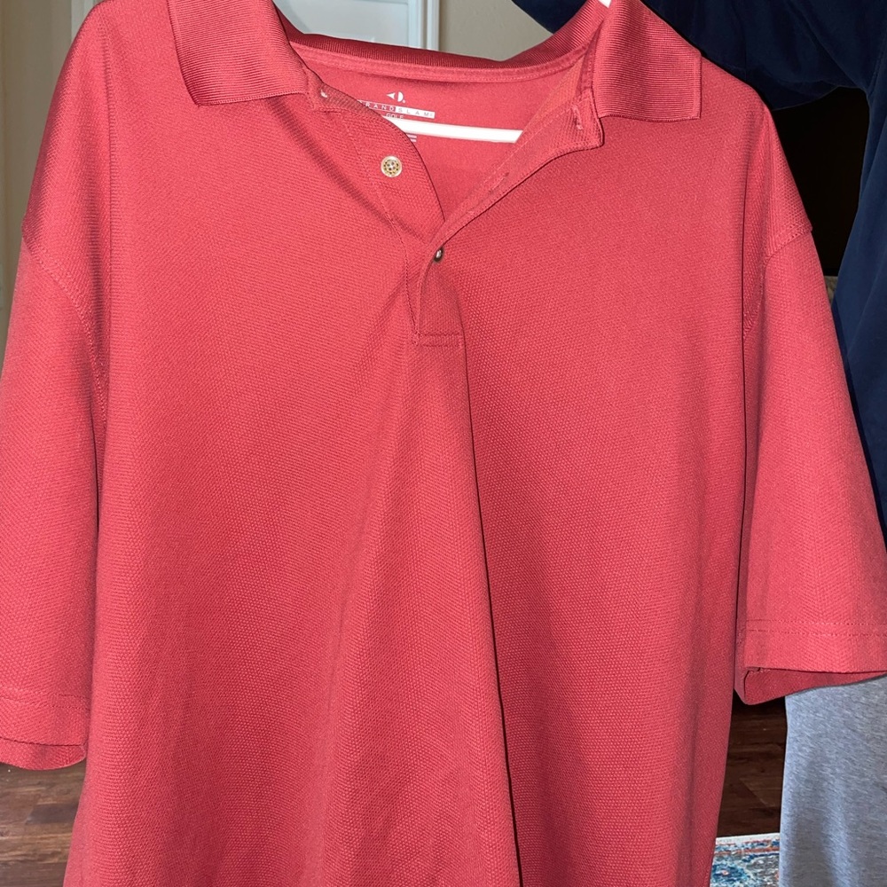 Salmon Colored Golf Polo. Size XXL. light material.